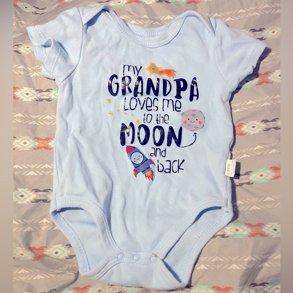 My Grandpa Loves Me To The Moon And Back 3-6 month old shirt